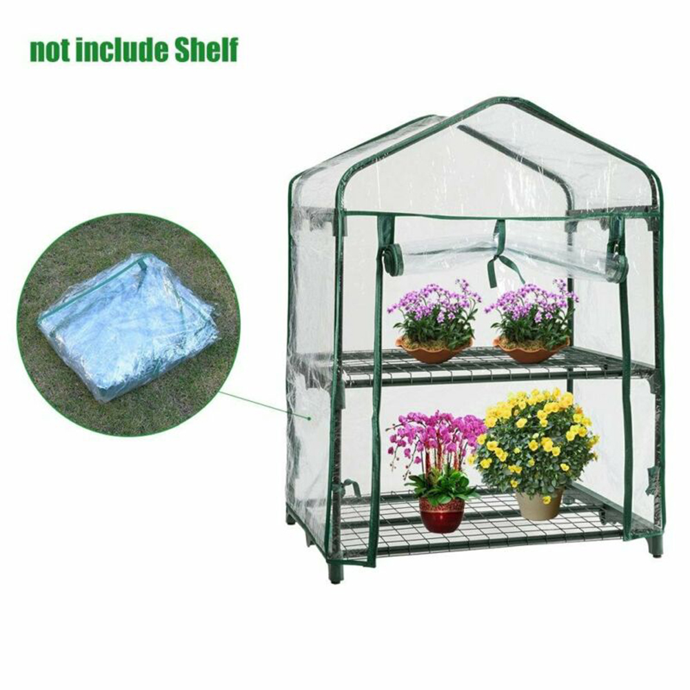 Mini invernadero al aire libre PVC cubierta estanterías para plantas casa verde jardín 69*49*93cm sin soporte duradero y práctico