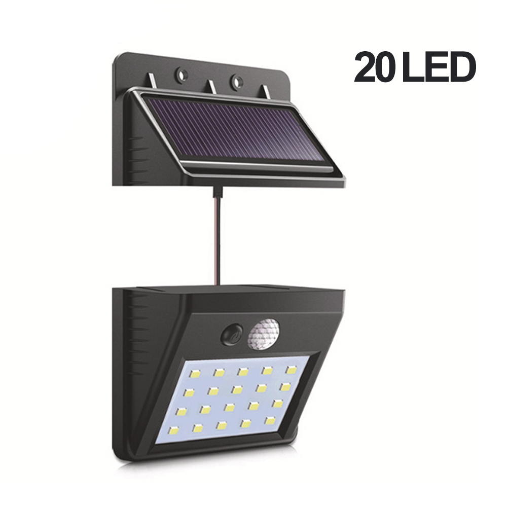 Scheidbare Zonnepaneel Outdoor Led Wandlamp Motion Sensor/Nacht Sensor Solar Licht Voor Tuin Nachtlampje: 20 LED