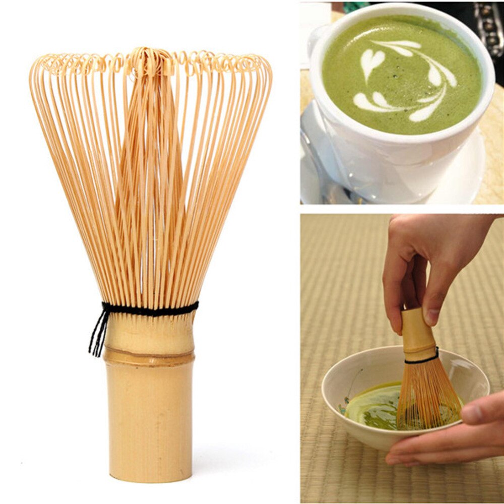 100 matcha grøn te pulver piskeris matcha bambus piskeris bambus chasen nyttige børste værktøj køkken tilbehør