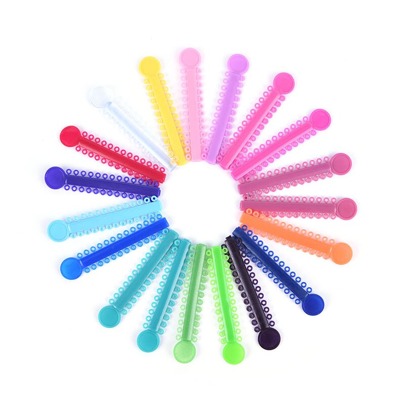 Bandas de ortodoncia elásticas de colores para aparatos ortopédicos odontología tratamiento de