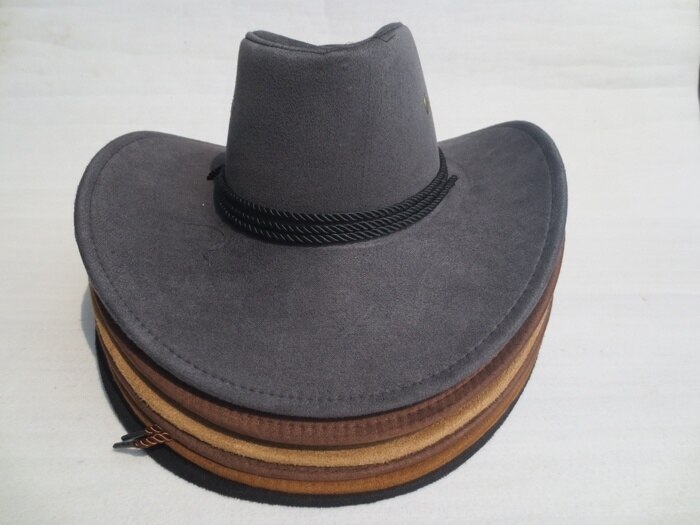 Sun Hat Faux Leather Cowboy Hat Men and Women Travel Caps Western Hats Chapeu Cowboy 9 colors