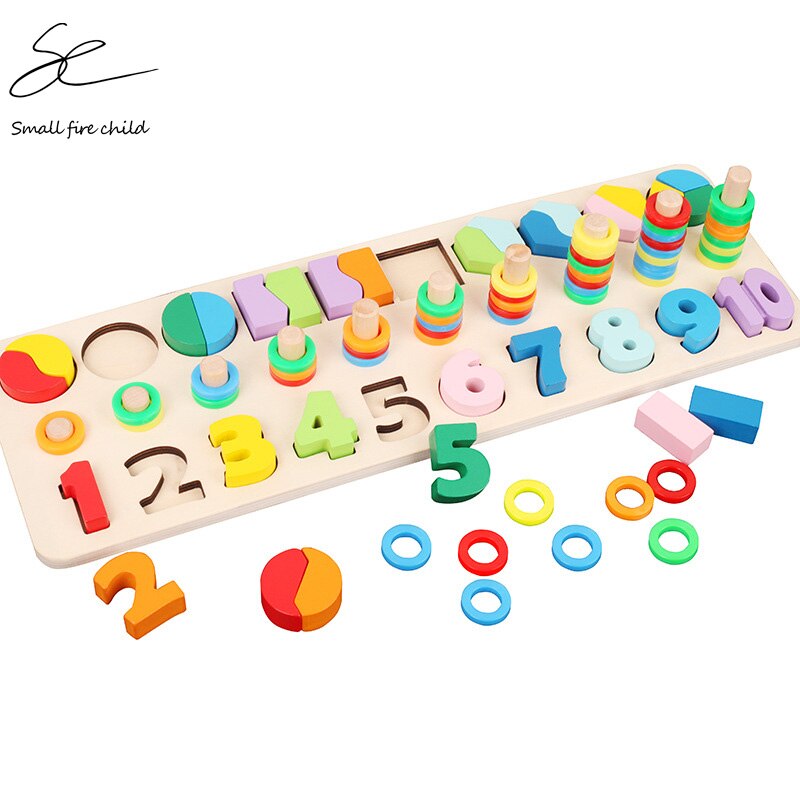 Vroeg Leren Speelgoed Jongens en Kinderen Kids Ontwikkelen Hersenen Puzzel Vorm Digitale Matching Game Speelgoed voor Kinderen