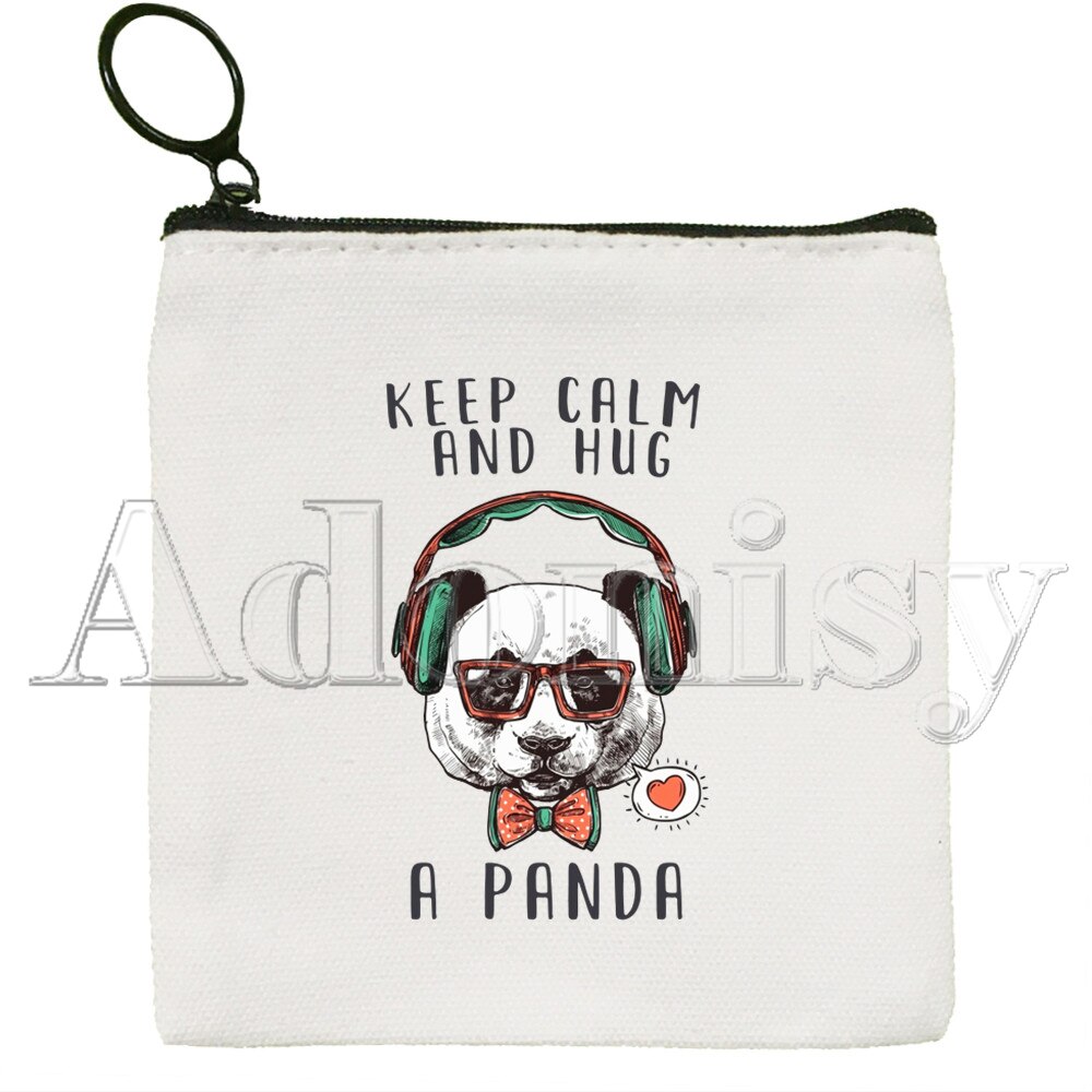 Panda Geldbörse Vintage Mini Brieftasche Ändern Pouch Haushalt Tragbare Schlüssel Karte Speicher Karte Tasche Zipper: E