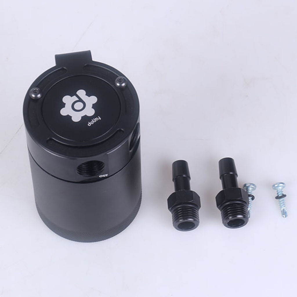 Universal 2-Port Oil Catch Can Reservoir Breather Aluminium Alloy