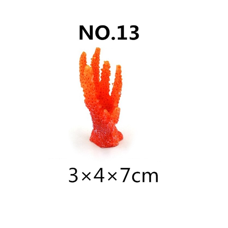 Resin Coral Decoration Colorful Fish Aquarium Decoration Artificial Coral For Fish Tank Resin Reef Rock Lanscaping Ornaments: 13