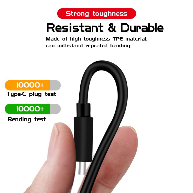 ANKNDO 60W PD Cable Type C To Type C 3A Fast Charge Cable USB C Quick Charger Cable 0.5m Short Phone Cable For Xiaomi Redmi 8 9