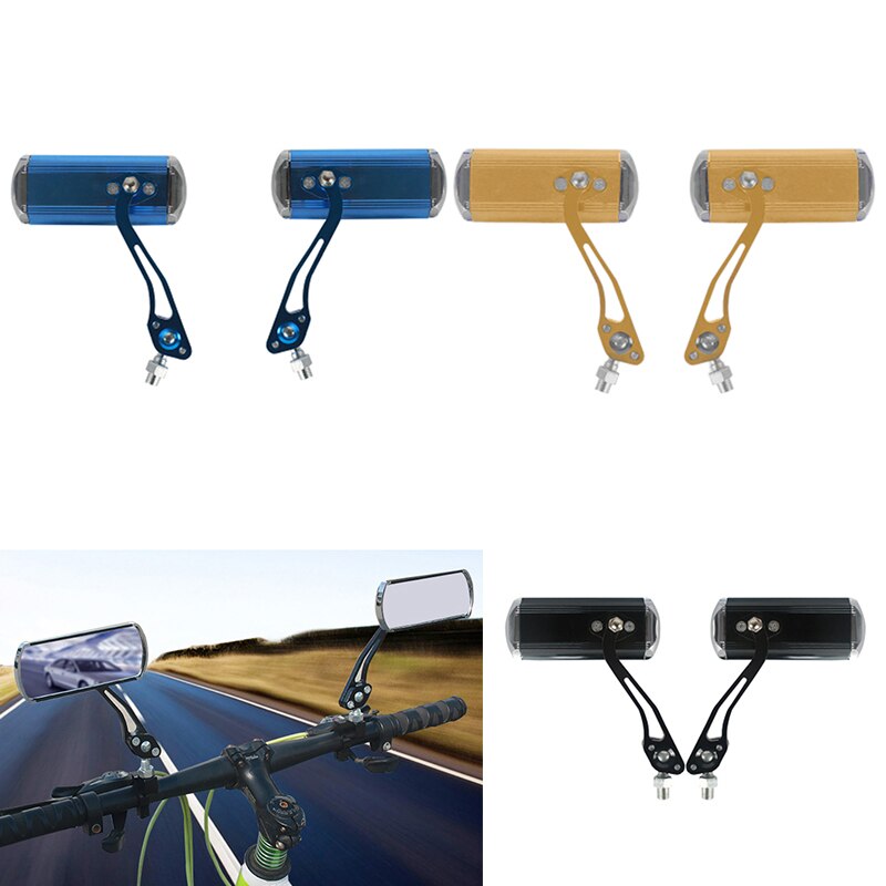2Pcs 360 ° Graden Draaibare Fiets Achteruitkijkspiegel Mountain Racefiets Lichtgewicht En Onbreekbaar Hoge Sterkte Zonder Clip