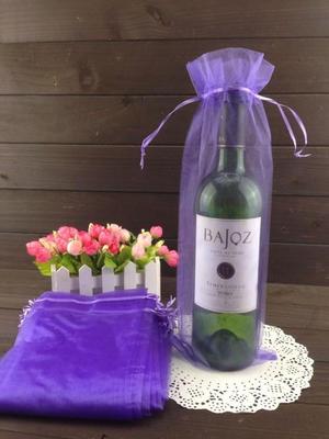 50 Stuks 15X37Cm Goud Koord Organza Wijn Zak Voor Wedding Party Xmas Champagne Fles Houder Zakjes: 08