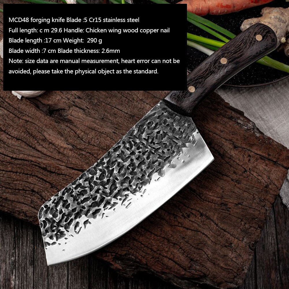 Forged Boning Knife Handmade Kitchen Knife Set Stainless Steel Fishing Butcher Meat Fish Sushi Knife Fruit Vegetables Knives: Knife 01