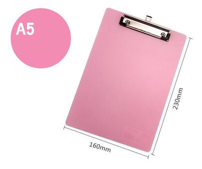 5 Colors A4 Plastic Clip Board Portable File Folder Clipboard with Hook Drawing Writing Pad Office Supplies Student Stationery: Orange