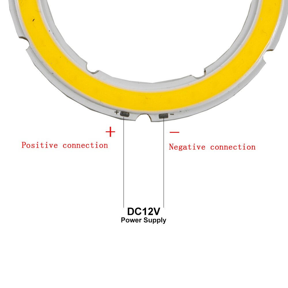 2 uds Chip LED 12V 12V 6W COB lámpara de Chips diámetro 60mm coche-estilo faro anillos de Halo de coche Ojo de Ángel accesorios para automóvil motocicleta decoración JQ