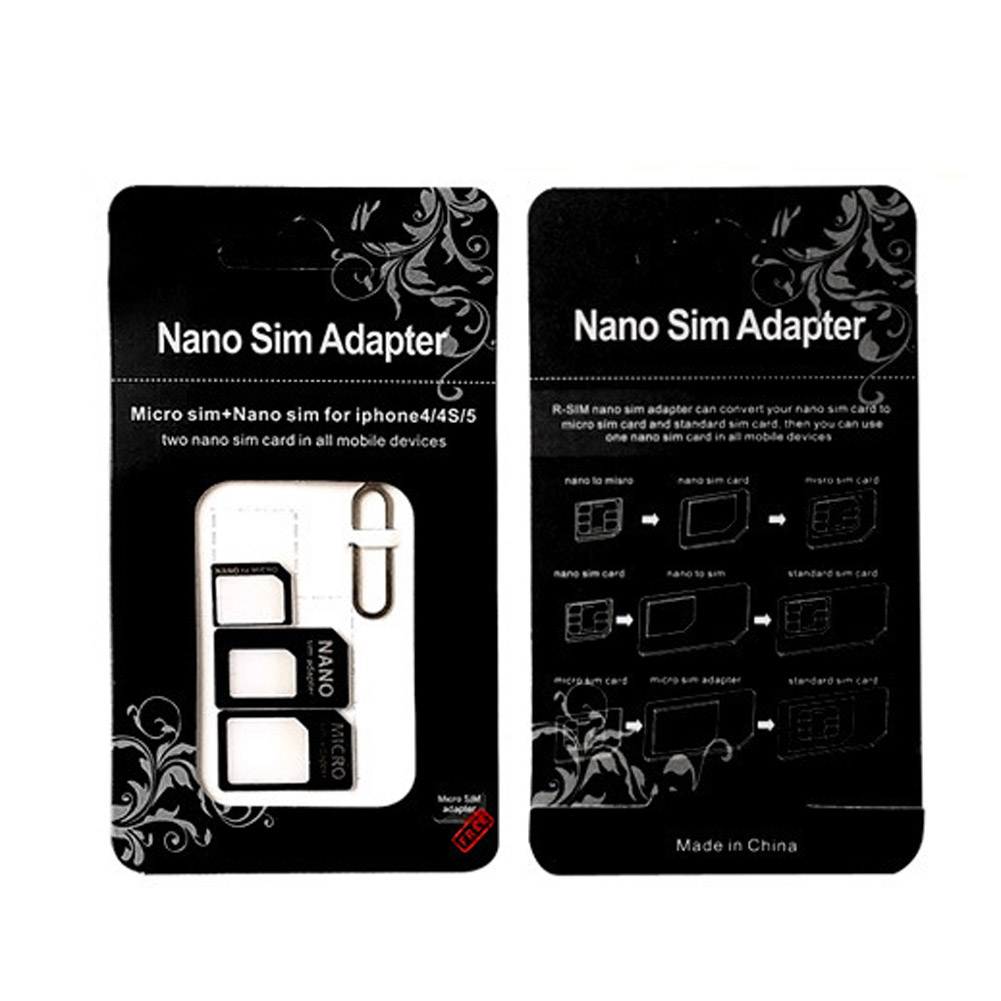 10 Set Nano Micro Mini Standaard Sim-kaart Adapter Kit Set Adapter Gereedschap NC99