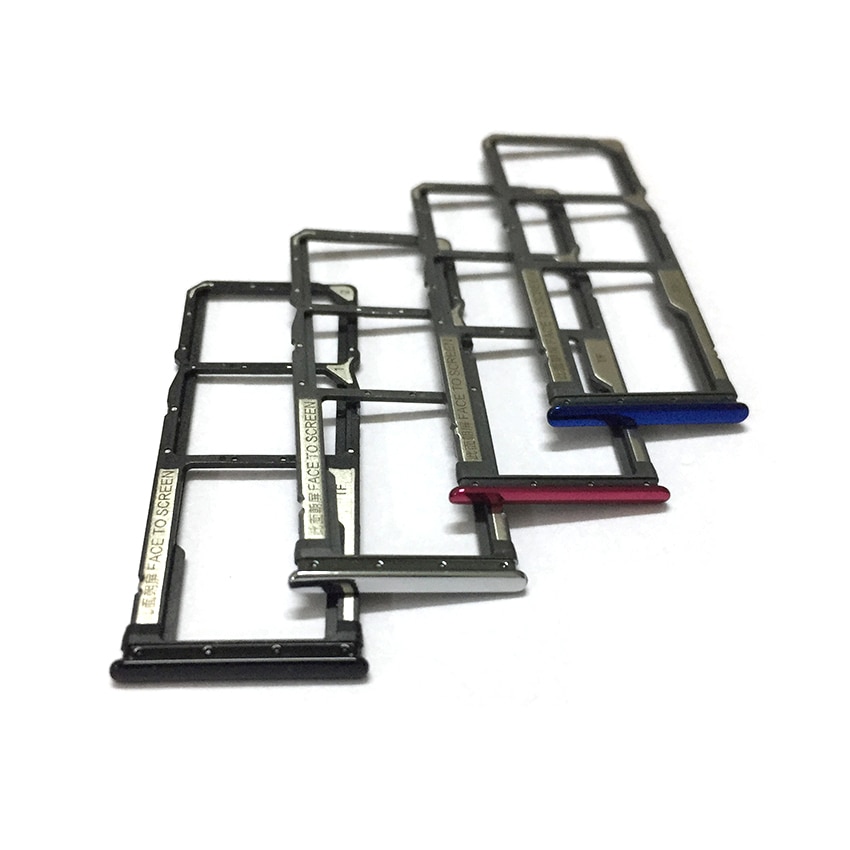 10 pçs suporte da bandeja sim para xiaomi redmi note8 nota 8 cartão sim bandeja slot titular adaptador soquete peças de reparo