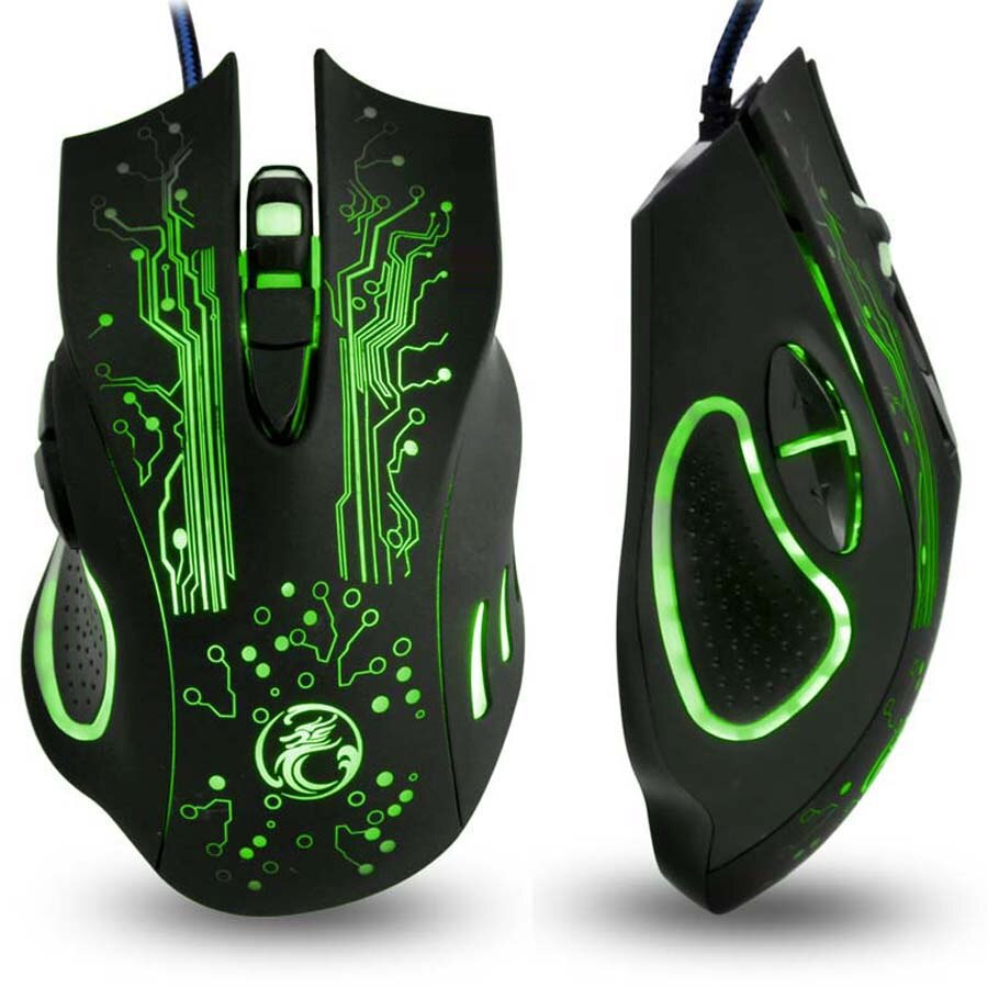 Giausa gaming sport headset stereo bas hörlur mikrofon led ljus för  ps4 xbox en pc +5000 dpi 6 knappar pro gaming mus