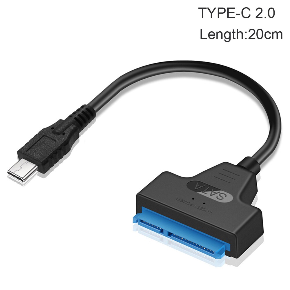 SATA to USB Adapter SATA 3 Cable support 6Gbps for 2.5 Inches External SSD HDD Hard Drive 22 Pin Sata III Cable,USB 2.0/3.0,20cm