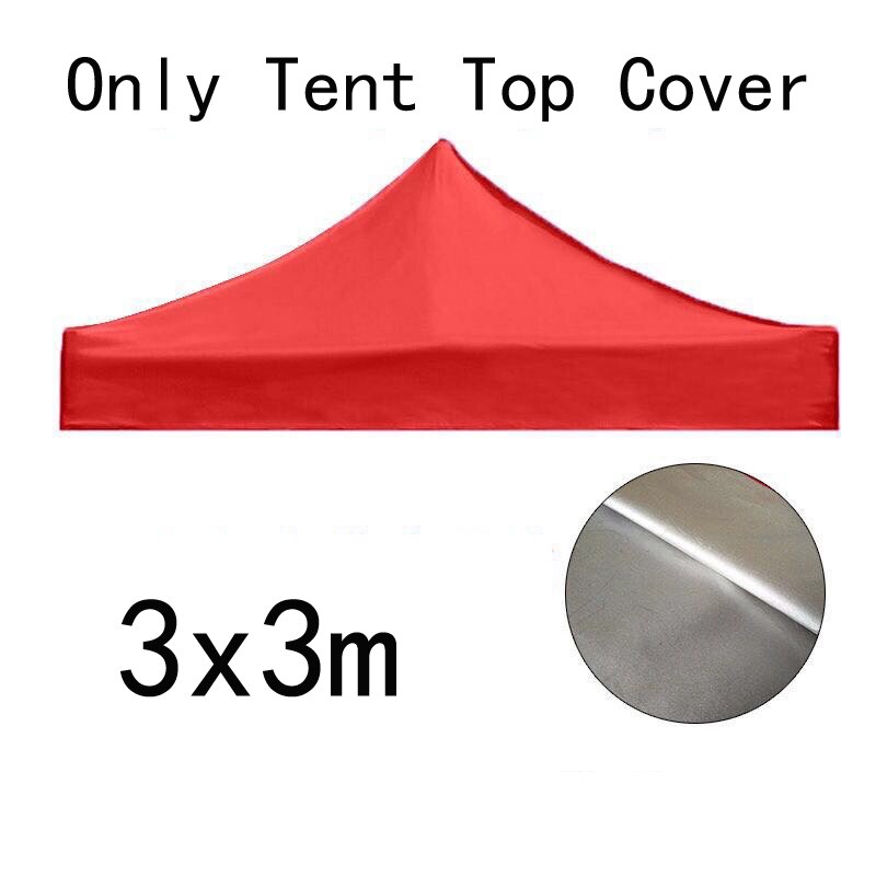 Replacement Four-Corner Tent Cloth 3X3M/2X2M Canopy Top Cover Foldable Rainproof Patio Pavilion Replace Gazebo Canopy Top Cover: 3x3 Red