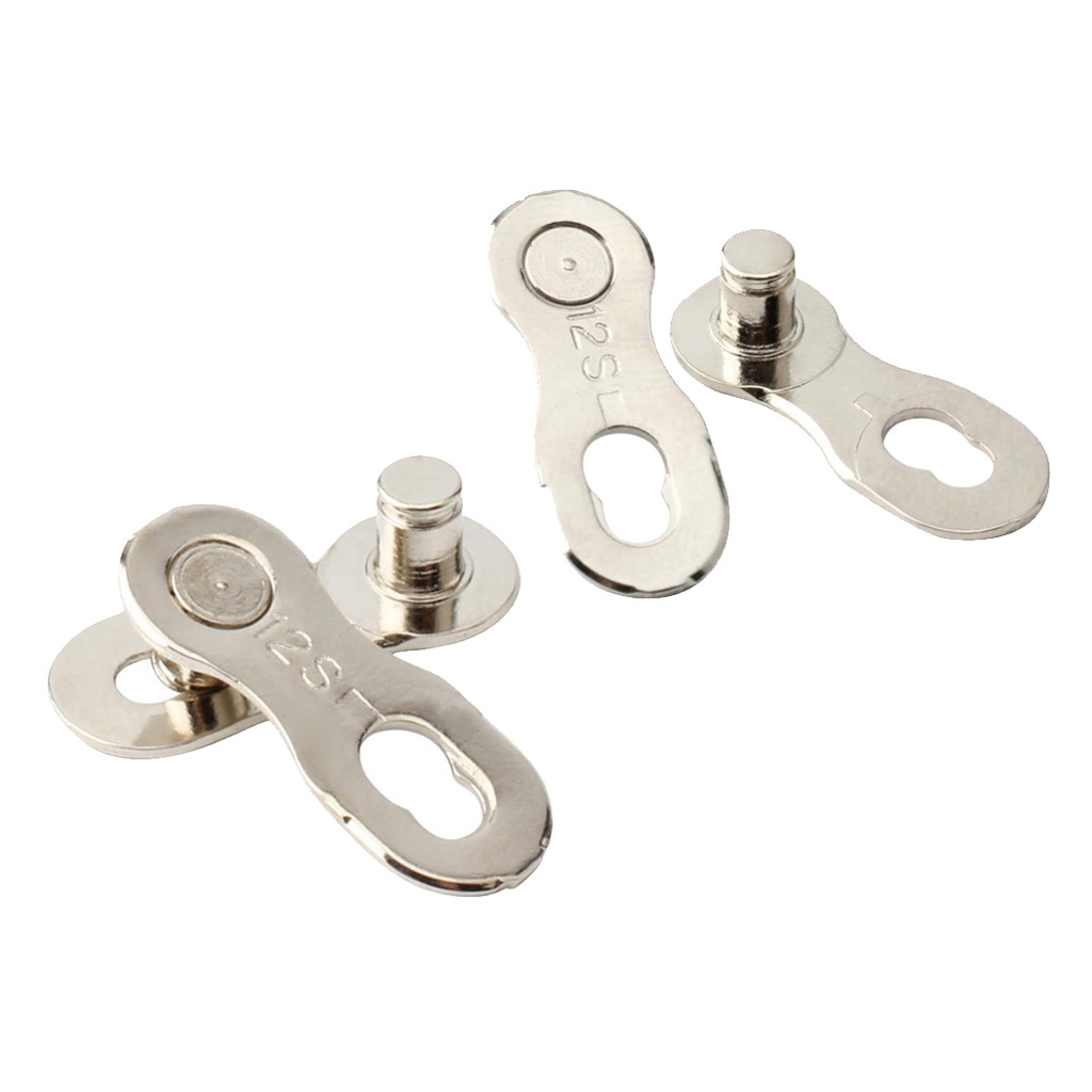 2 Pair Steel Bicycle Bike Chain Connector 12 Speed Chain Link Joint Silver