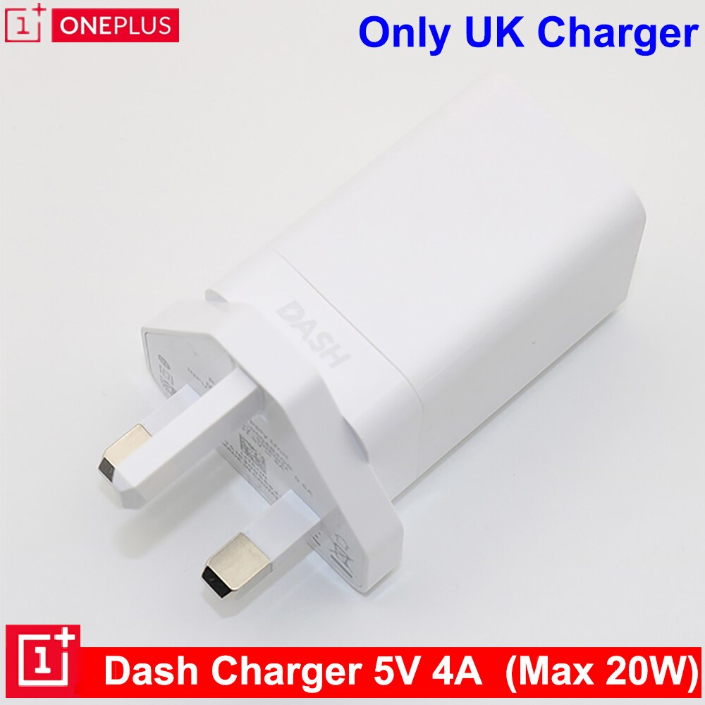 Eu/us /uk 20w original oneplus dash charger 5v/4a schnellladekabel 1m usb-c dash-kabel netzteil für oneplus 6t 5t 5 3t 3: Nur für britische ladegeräte