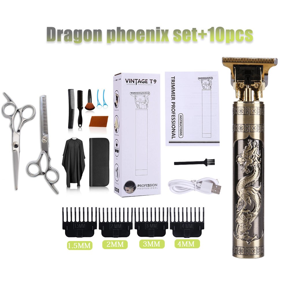 Recharge Clipper Hair Mower Haircut Machine Portable Trimmer Cutter Electric Formen Beard Shaver Hairstyle Cutting: Dragon phoenix 3