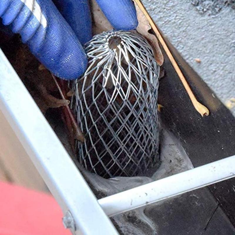 Filtros de protección de globos de canaleta de techo, tubos de bajada de plástico para drenajes de agua de lluvia, descarga, polipropileno de hoja, negro Y1A4