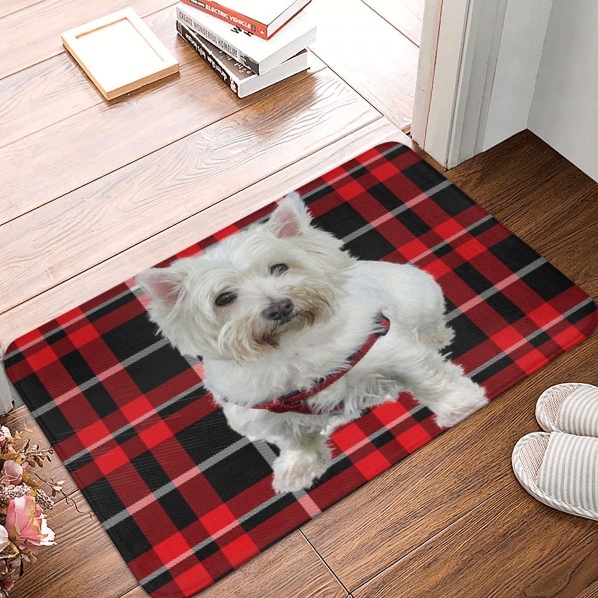 West Highland Terrier Hond Leuke Puppy Deurmat Badkamer Welkom Polyeste Ingang Balkon Mat Anti-Slip Vloer Tapijt Voet Pad