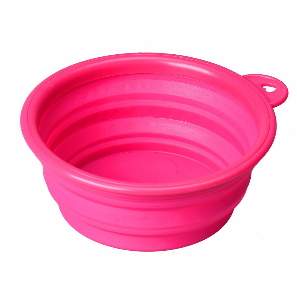 Cuenco plegable ecológico de silicona para perros, alimentador de agua y comida Gato, cuencos de alimentación portátil de viaje, contenedor de comida para cachorros #7: F