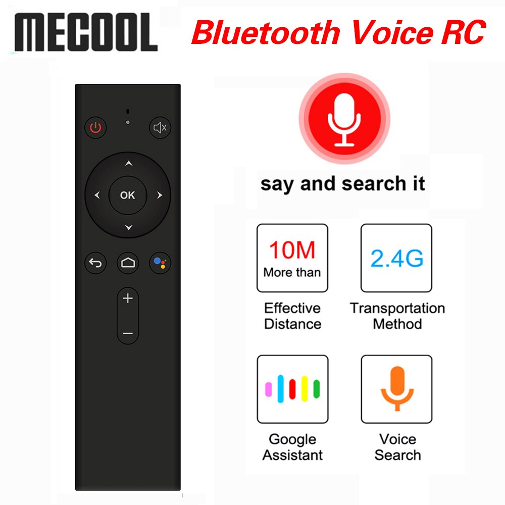 MECOOL Bluetooth télécommande vocale sans fil Mini clavier Air souris mouche pour Android TV Box KM3 ATV KM9 PRO télécommande