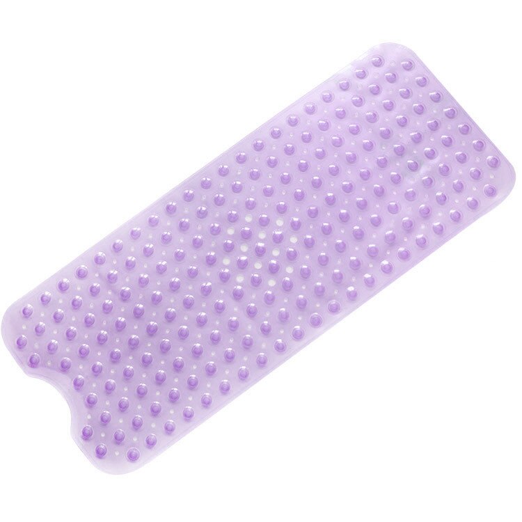 40*100Cm Mat Bad Badmat Pvc Grote Bad Veiligheid Douche Antislip Badmatten Met Zuignap cups Floor Mat: Transparent puple