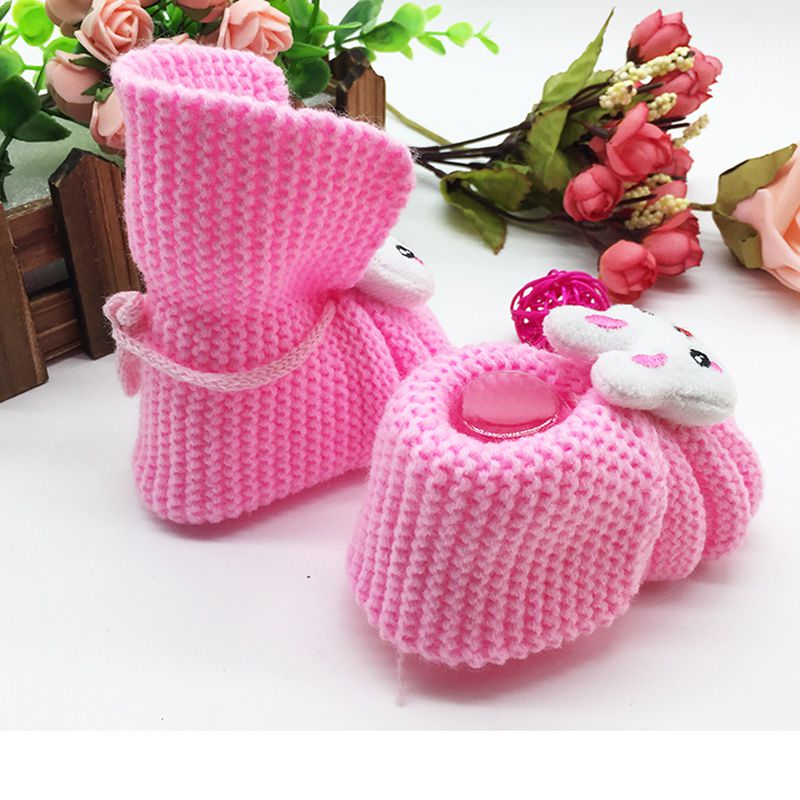 Cute Handwoven Newborn Baby Girl Boy Crochet Knitting Toddler Crib Shoes Boots