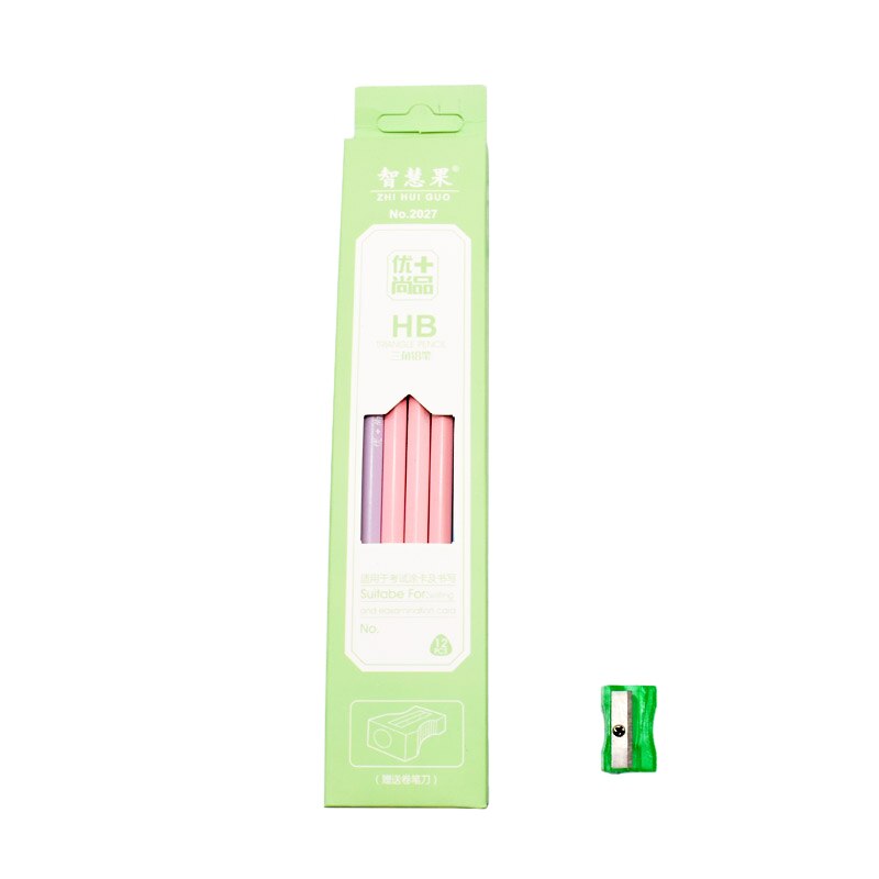 12pcs Student standard pencil Student school pen environmental plastic Shell HB Pencil Learning office stationery supplies: E