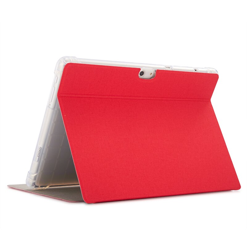 10.1&quot; Protective PU Case For ALLDOCUBE M5 M5 X Tablet PC,Folding Stand Case Cover For CUBE M5XS M5X Pro Tablet PC Add Film: Red case