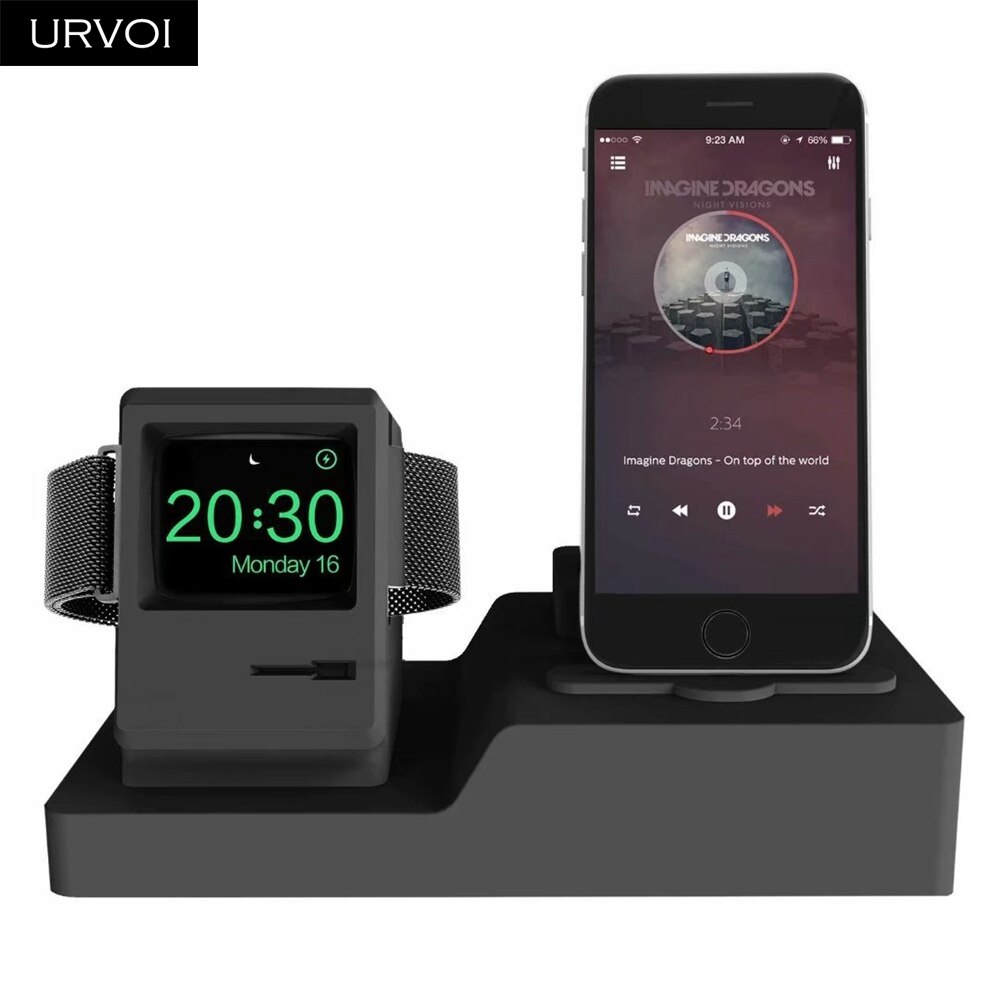 Urvoi 3 In 1 Opladen Dock Houders Voor Apple Horloge Iphone Stand Watchos 5 Keeper Airpods Pc Thuis Opladen Dock siliconen Reparatie