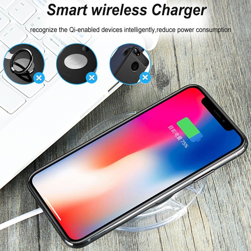 Oplader voor samsung galaxy  s9 plus  s8 s7 s6 edge plus note 8 7 6 5 s9 plus  s8 plus coque oplaadpad telefoonhoesje draadloze opladers