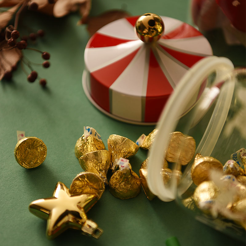 Verzegeld Opslag Jar Glas Transparant Koffieboon Graan Container Set Kerst Vochtbestendige Jar Carrousel Glas Voedingsmiddelen Fles