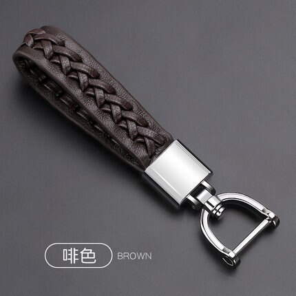 Car Keychain Keyring Key Chain Rings Holder Fit For Chevrolet BMW Leather Keychain Key Ring Chain For KIA Citroen Toyota: coffe