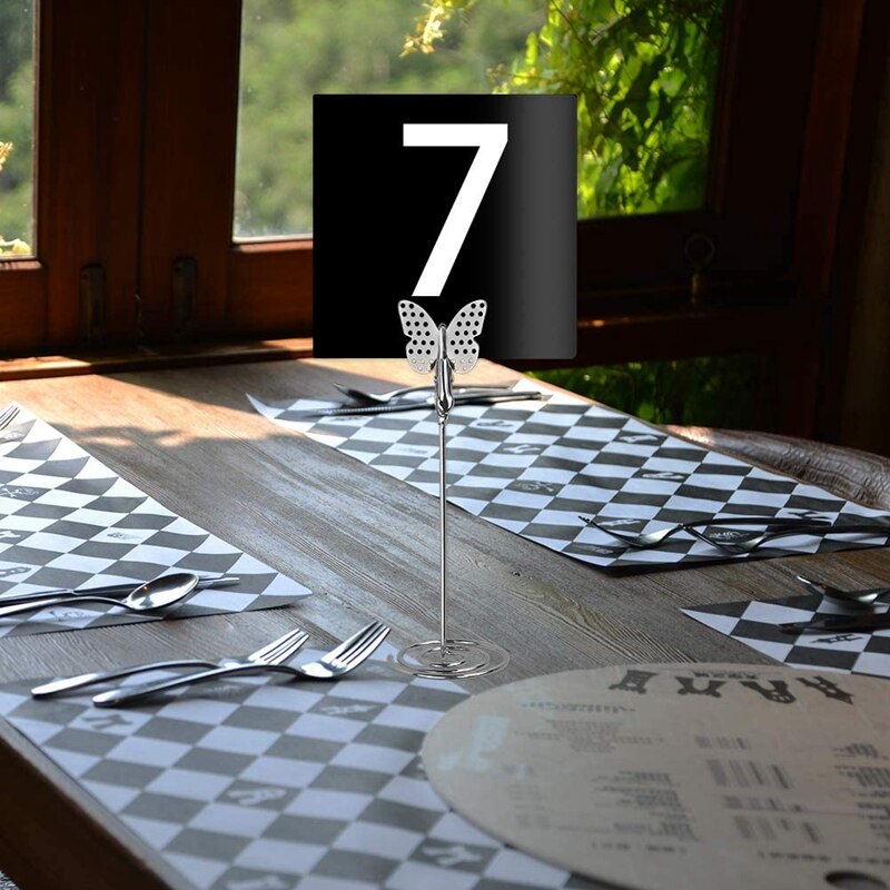 10 st fjäril bordskorthållare bord nummerhållare bord korthållare bilder stativ för bröllopsfest kontor