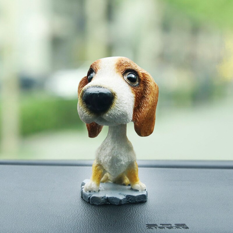 Model hars beroemde hond decoratie draaiende puppy hond decoratie auto huisdecoratie autodecoratie r -8806: 3 kleine honden 1 st