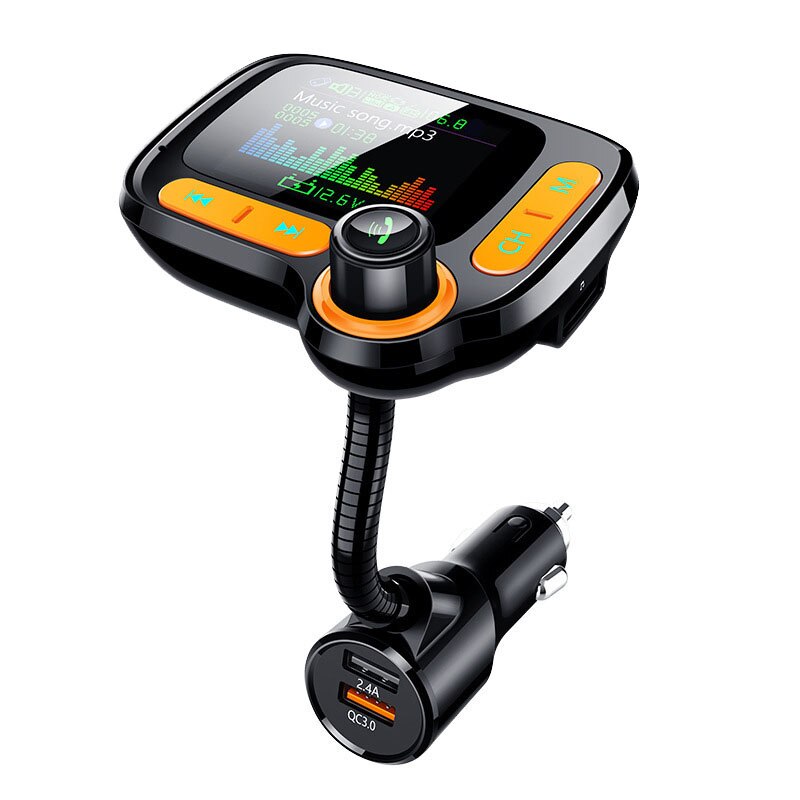 Car MP3 Player Bluetooth Car Kit FM Transmitter Modulator with Color Sn AUX Auto Music Adapter QC 3.0 USB Charger