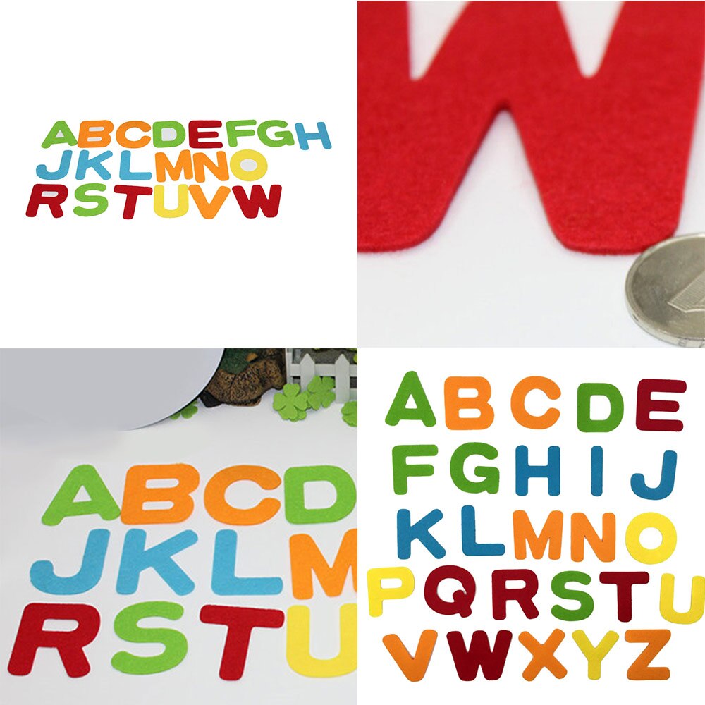 26PCS Alphabet Felt Cloth Letter Felt Fabric Polyester Fabrics Needlework USA Diy Decorative Non-Woven Letters