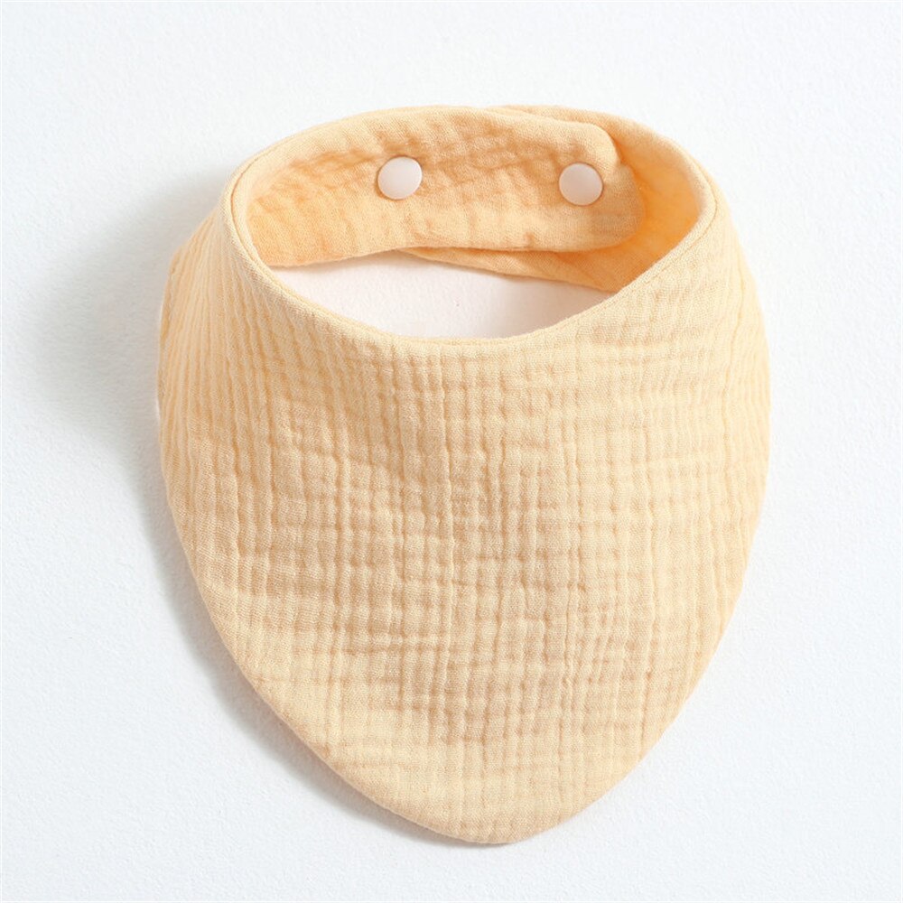 Baberos de algodón para bebé, pañuelo de muselina para eructar, accesorios para recién nacido, botón a presión, toalla triangular, alimentación, 1 unidad: 3