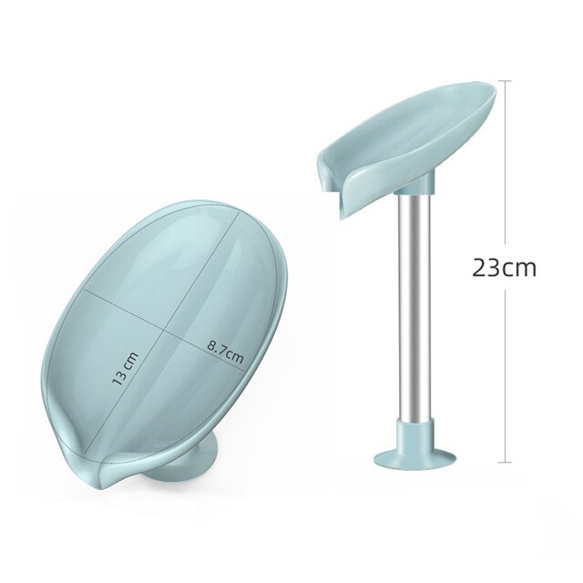 Boîte à savon en forme de feuille, 2 pièces, porte-savon de salle de bain, de toilette, de douche, plateau de rangement pour éponge: Long Green A