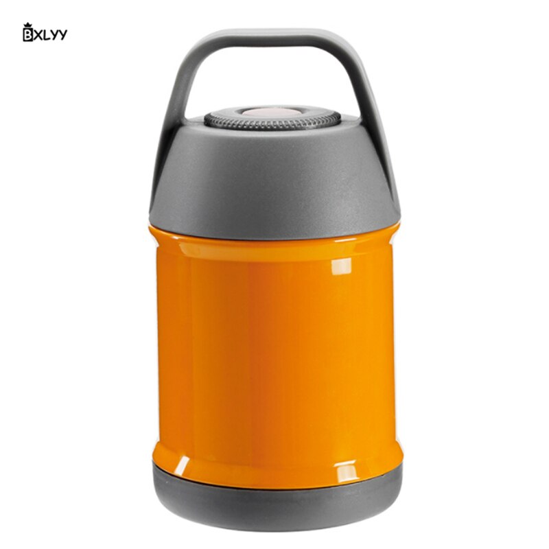 Gesmoorde Beker Dubbele Vacuüm Roestvrij Staal Gesmoorde Beker Draagbare Geïsoleerde Lunch Box Keuken Accessoires Voedsel Container.8z: 560ML / Oranje