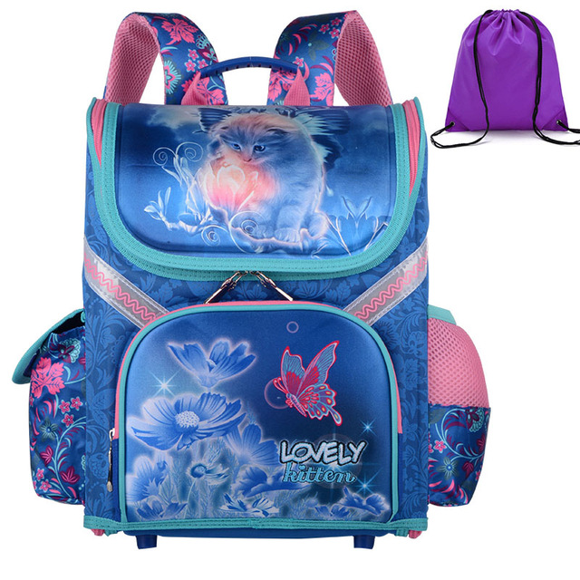 Cartoon1-5 Grade School Bags Backpack For Girls Boys Football Children Orthopedic EVA Backpack Mochila Infantil