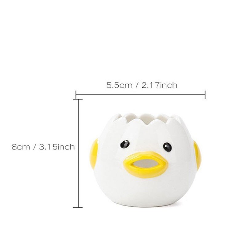 Cartoon Chicken Egg Yolk White Separator Ceramics Cute Cartoon Chick Egg Separator Dining Cooking Kitchen Gadget