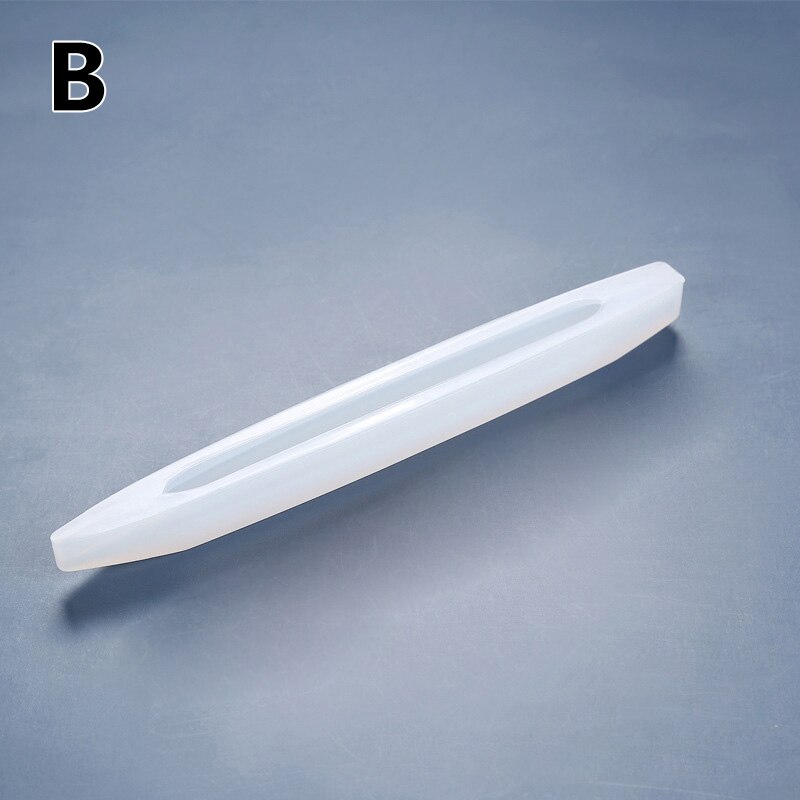 Molde de silicona transparente hecho a mano, moldes de fundición de resina epoxi, bolígrafo DIY, suministros para manualidades decorativas, 1 unidad: B