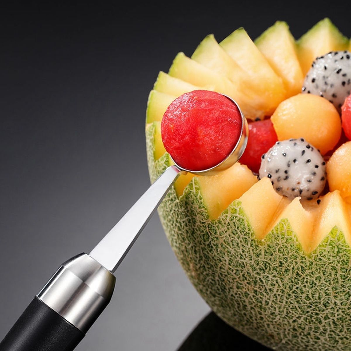 Fruit Platter Carving Knife Melon Scoops Ice Cream Scoop Watermelon Ballers DIY Assorted Fruit Slicer Tool
