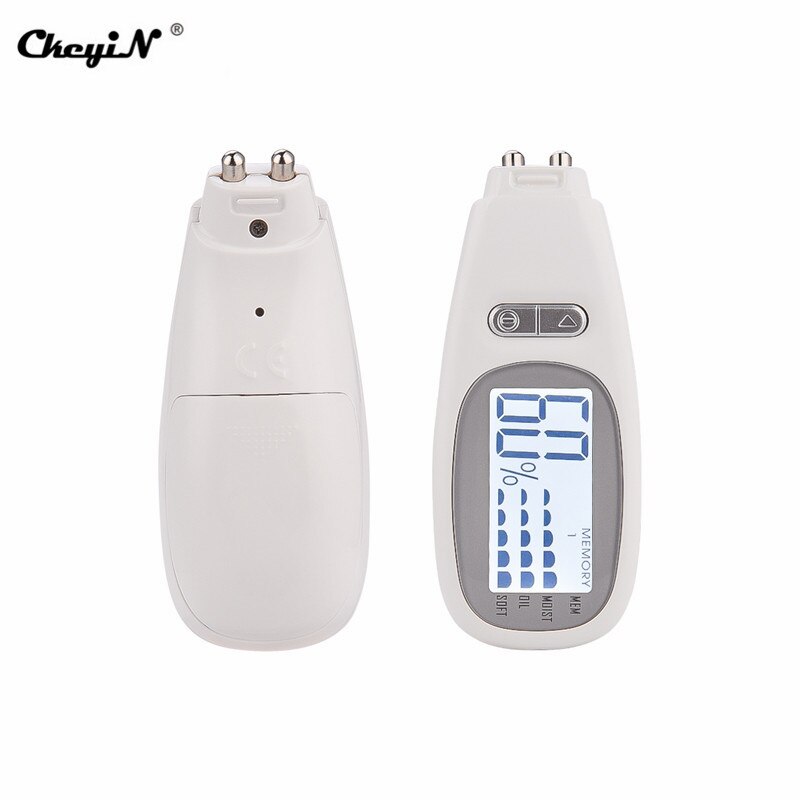 Digital Skin Analysis Machine LCD Display High Precision Moisture Tester Facial Water Oil Content Softness Analyzer for Home: Default Title
