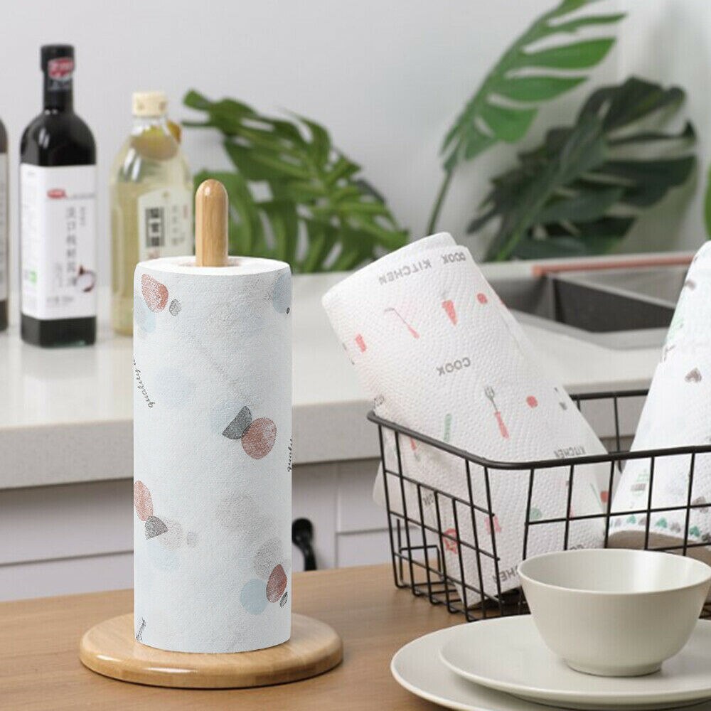 Papel de cocina suave y fuerte, paños de limpieza desechables, húmedo y seco de doble uso, elimina el aceite para el baño y la cocina