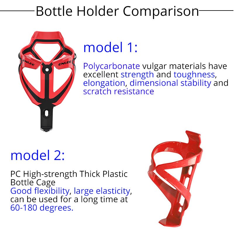 2pc enlee mtb flaskhållare ultralätt vattenflaskhållare ställ berg hopfällbar cykelbur mycket elastiska cykeltillbehör