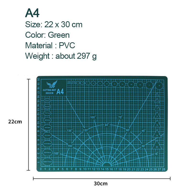 A3 A4 A5 PVC Cutting Mat Workbench Cut Pad Patchwork Tool Double Sided Cutting Plate DIY Knife Engraving Leather Cutting Board: A4